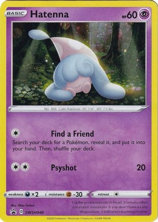 Hatenna - SWSH040 - SWSH: Sword & Shield Promo Cards #SWSH040