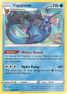 Vaporeon - SWSH072 - SWSH: Sword & Shield Promo Cards #SWSH072