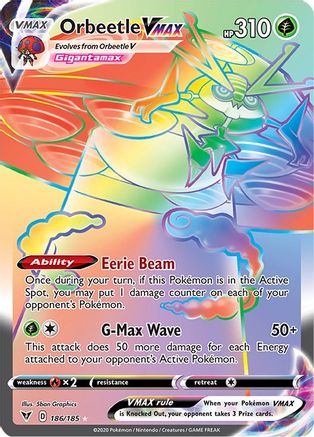Orbeetle VMAX (Secret) - SWSH04: Vivid Voltage #186