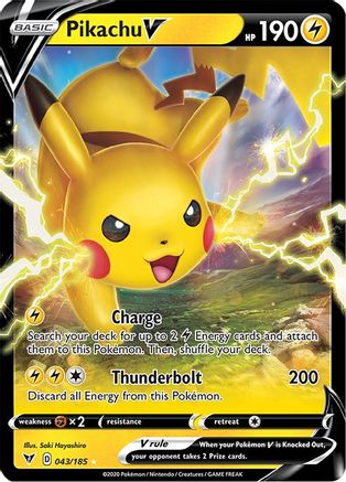 Pikachu V - SWSH04: Vivid Voltage #043