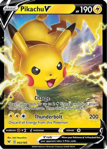 Pikachu V - SWSH04: Vivid Voltage #043