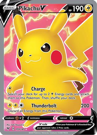 Pikachu V (Full Art) - SWSH04: Vivid Voltage #170