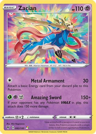 Zacian - SWSH04: Vivid Voltage #082