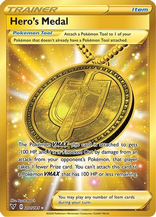 Hero's Medal (Secret) - SWSH04: Vivid Voltage #201