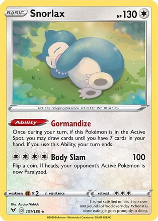 Snorlax - SWSH04: Vivid Voltage #131