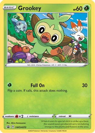 Grookey - SWSH070 - SWSH: Sword & Shield Promo Cards #SWSH070