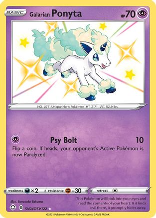 Galarian Ponyta - Shining Fates: Shiny Vault #SV047