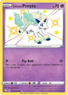 Galarian Ponyta - Shining Fates: Shiny Vault #SV047