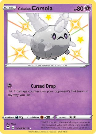 Galarian Corsola - Shining Fates: Shiny Vault #SV049