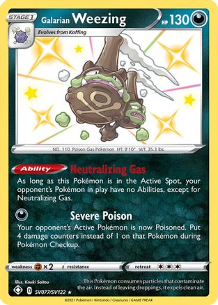 Galarian Weezing - Shining Fates: Shiny Vault #SV077