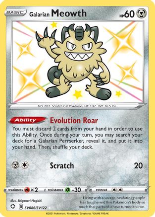 Galarian Meowth - Shining Fates: Shiny Vault #SV086