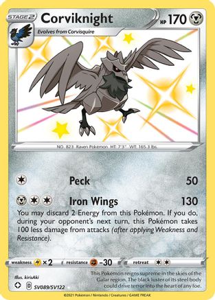 Corviknight - Shining Fates: Shiny Vault #SV089