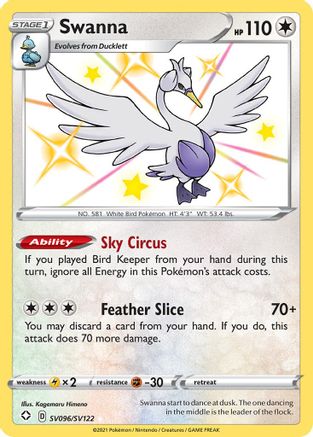 Swanna - Shining Fates: Shiny Vault #SV096