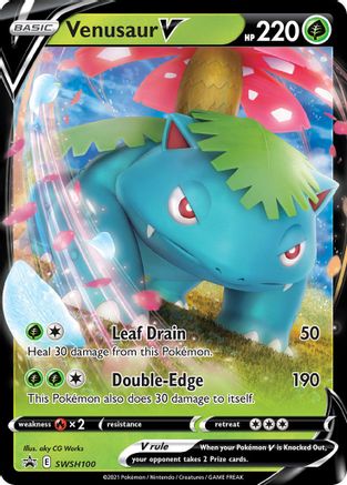 Venusaur V - SWSH100 - SWSH: Sword & Shield Promo Cards #SWSH100