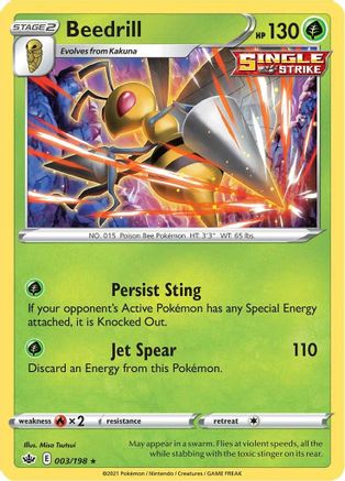 Beedrill - SWSH06: Chilling Reign #003
