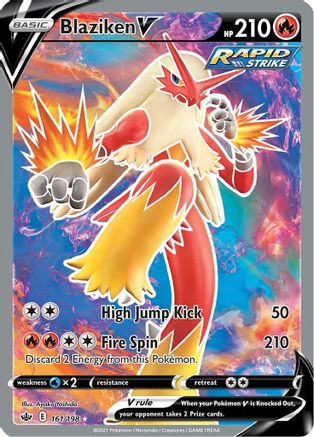 Blaziken V (Full Art) - SWSH06: Chilling Reign #161