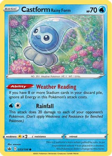 Castform Rainy Form - SWSH06: Chilling Reign #033