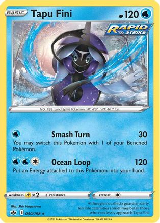 Tapu Fini - SWSH06: Chilling Reign #040