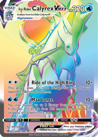 Ice Rider Calyrex VMAX (Secret) - SWSH06: Chilling Reign #202
