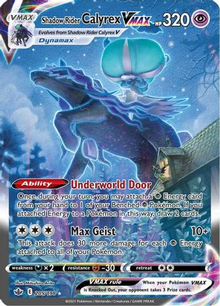 Shadow Rider Calyrex VMAX (Alternate Art Secret) - SWSH06: Chilling Reign #205