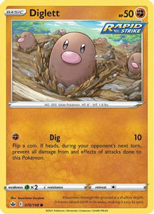 Diglett - SWSH06: Chilling Reign #076