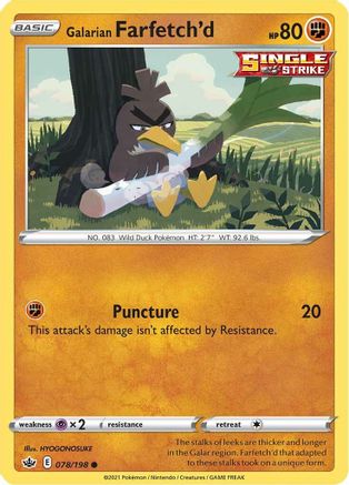 Galarian Farfetch'd - SWSH06: Chilling Reign #078