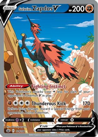 Galarian Zapdos V (Alternate Full Art) - SWSH06: Chilling Reign #174