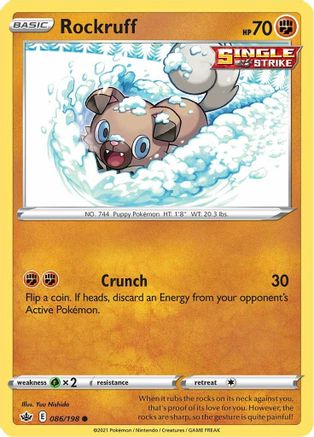 Rockruff - SWSH06: Chilling Reign #086