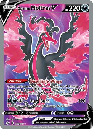 Galarian Moltres V (Full Art) - SWSH06: Chilling Reign #176