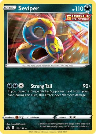 Seviper - SWSH06: Chilling Reign #102