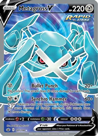 Metagross V (Full Art) - SWSH06: Chilling Reign #181