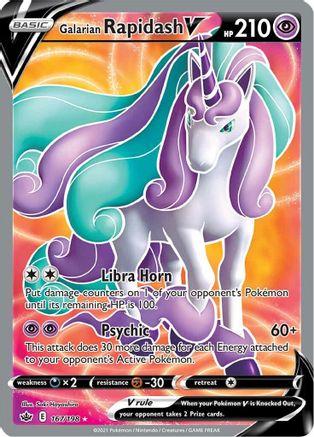 Galarian Rapidash V (Full Art) - SWSH06: Chilling Reign #167