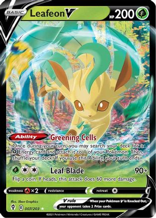 Leafeon V - SWSH07: Evolving Skies #007