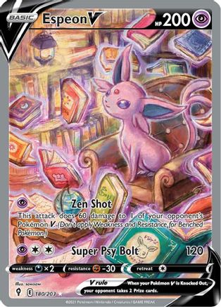 Espeon V (Alternate Full Art) - SWSH07: Evolving Skies #180
