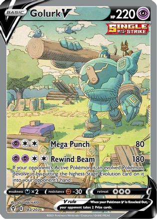 Golurk V (Alternate Full Art) - SWSH07: Evolving Skies #182