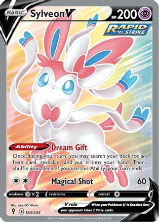 Sylveon V (Full Art) - SWSH07: Evolving Skies #183