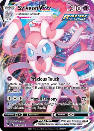 Sylveon VMAX - SWSH07: Evolving Skies #075