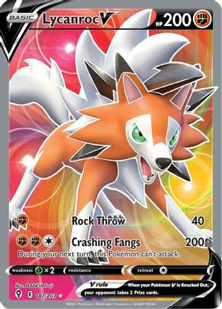 Lycanroc V (Full Art) - SWSH07: Evolving Skies #187