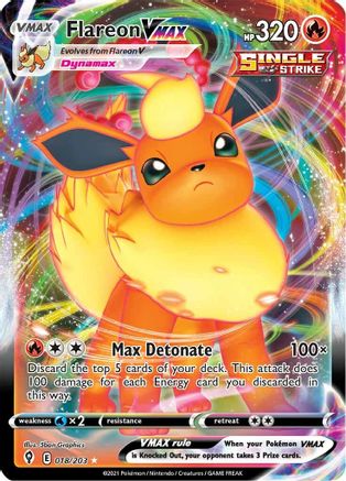 Flareon VMAX - SWSH07: Evolving Skies #018