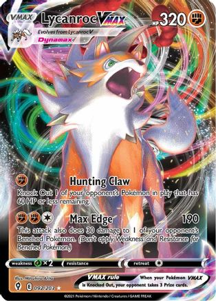 Lycanroc VMAX - SWSH07: Evolving Skies #092