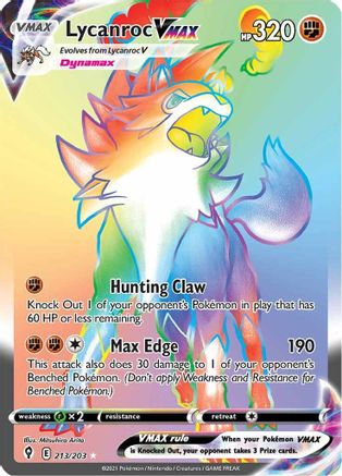 Lycanroc VMAX (Secret) - SWSH07: Evolving Skies #213