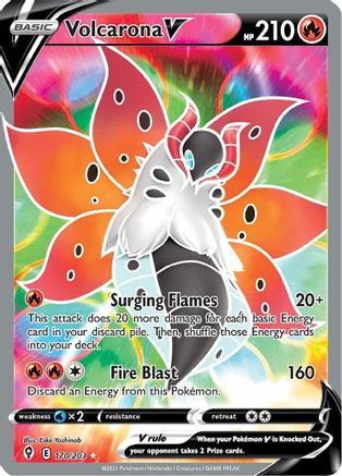 Volcarona V (Full Art) - SWSH07: Evolving Skies #170