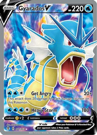 Gyarados V (Full Art) - SWSH07: Evolving Skies #171