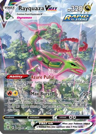 Rayquaza VMAX (Alternate Art Secret) - SWSH07: Evolving Skies #218