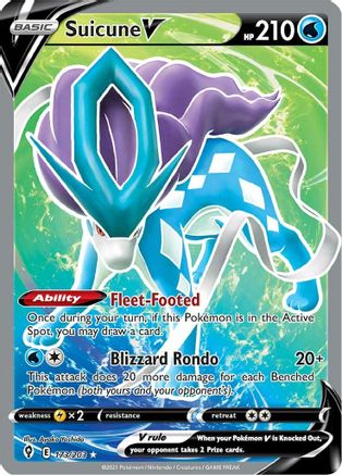 Suicune V (Full Art) - SWSH07: Evolving Skies #173