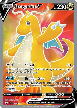 Dragonite V (Full Art) - SWSH07: Evolving Skies #191