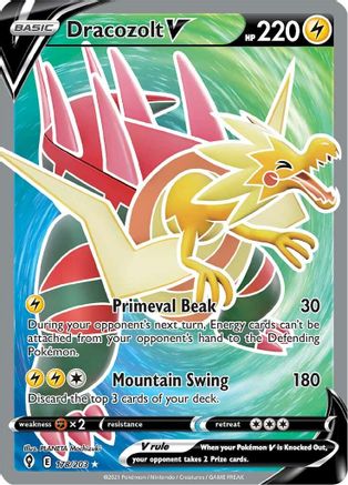 Dracozolt V (Full Art) - SWSH07: Evolving Skies #178