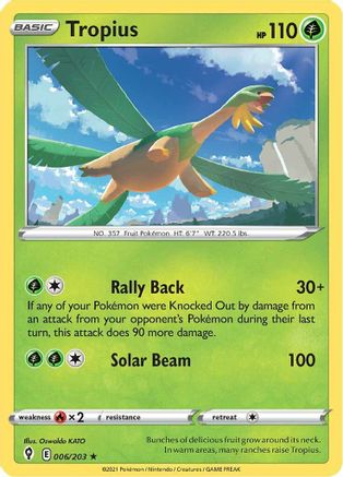 Tropius - SWSH07: Evolving Skies #006