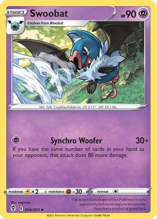Swoobat - SWSH07: Evolving Skies #069