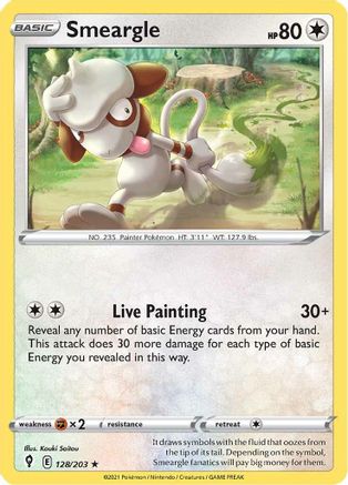 Smeargle - SWSH07: Evolving Skies #128